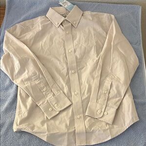Cat & Jack Boys Beige Dress Shirt